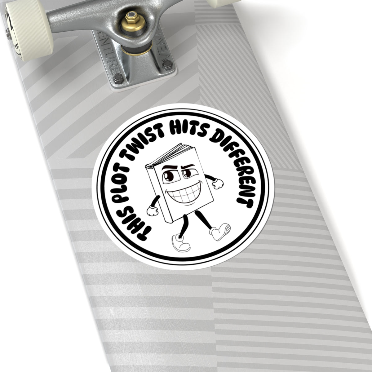 “This Plot Twist Hits Different” Vinyl Sticker – Book Lover Decal Kiss-Cut Stickers | Gift for Readers, Fun Office Supplies