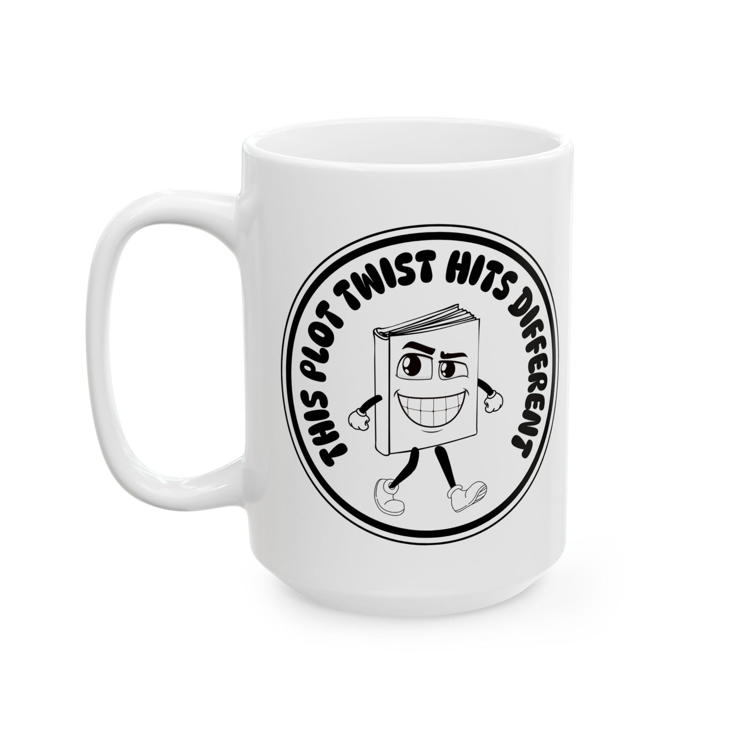 “This Plot Twist Hits Different” Coffee Mug - Great Gift for Writers, Book Lovers, and Coffee Enthusiasts