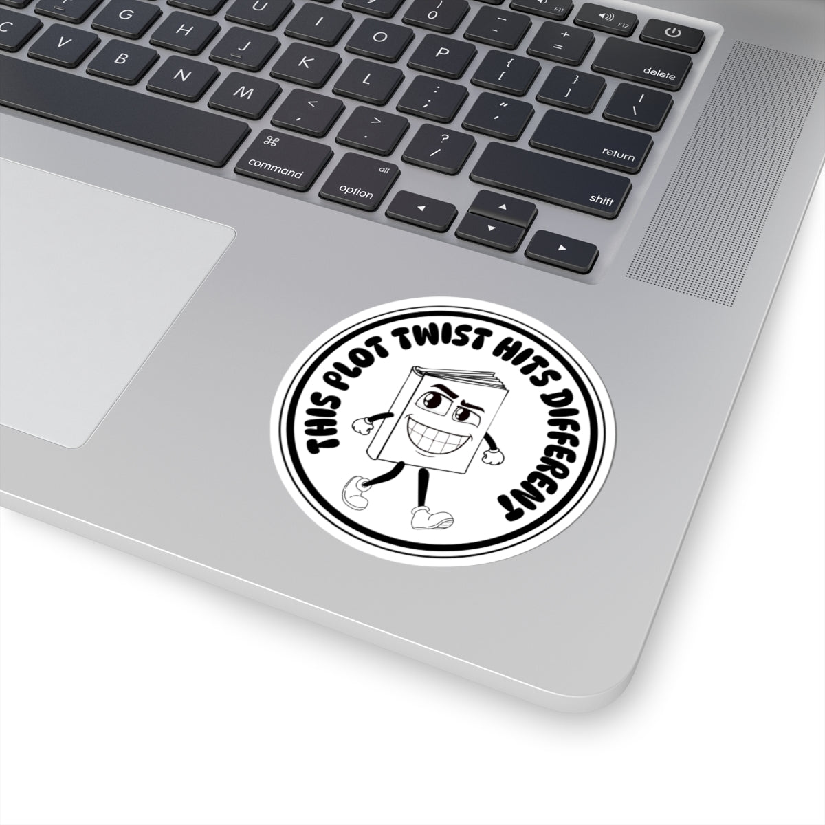 “This Plot Twist Hits Different” Vinyl Sticker – Book Lover Decal Kiss-Cut Stickers | Gift for Readers, Fun Office Supplies
